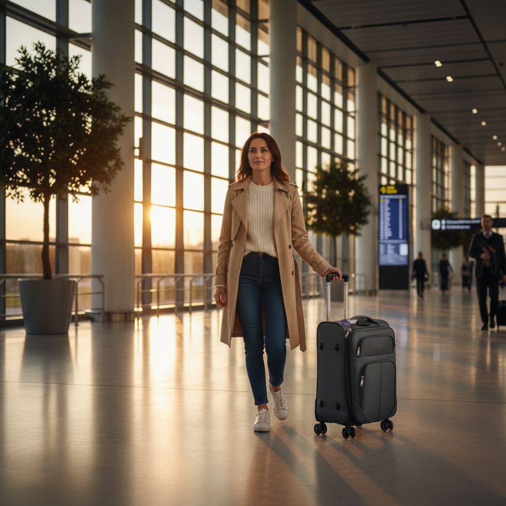 Sonada Polyester Trolley Bag | 8-Wheel Spinner | Lightweight Carry-On | 20 Inch |