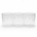 Jiham 3-Piece Clear Plastic Jar Set - 850ml - 10×12 cm