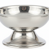 Silver Stainless Steel Ice Cream Cup with Pedestal Base – 10×5 cm