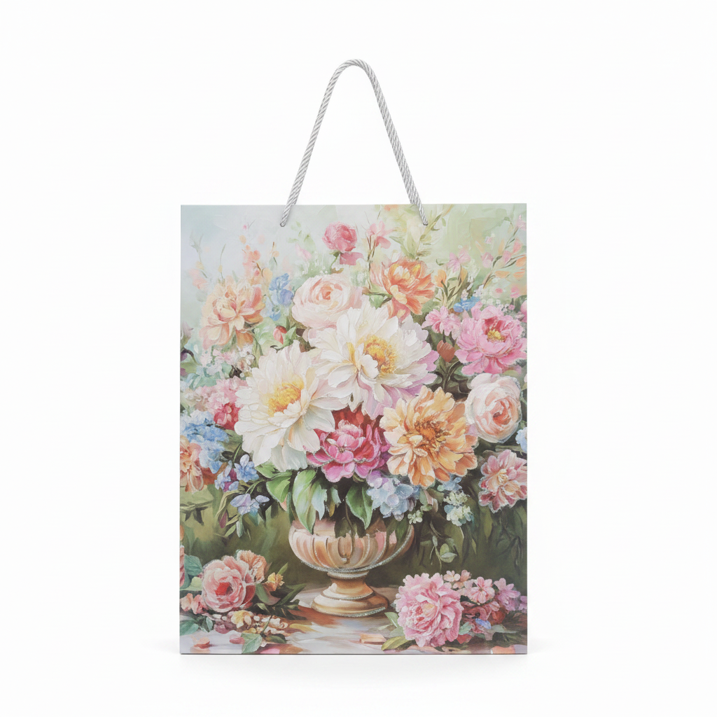 Floral Bouquet Paper Gift Bag - 40×30cm