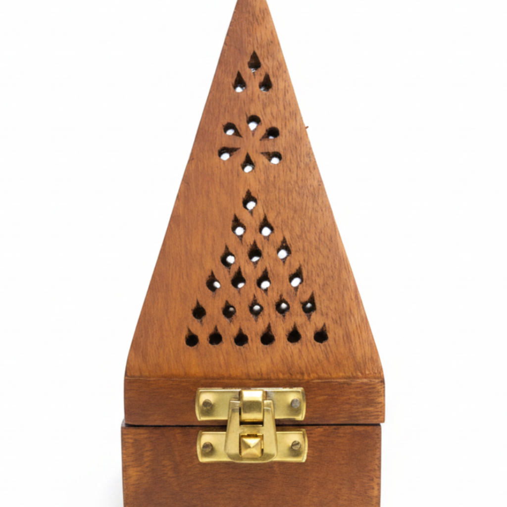 Wooden Pyramid Incense Burner Box  - 18×8 cm