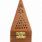 Wooden Pyramid Incense Burner Box  - 18×8 cm