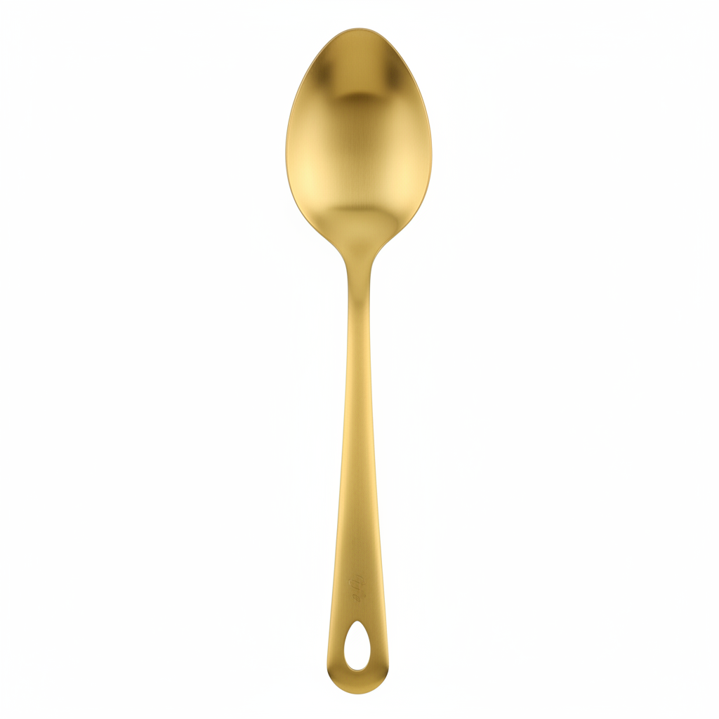 Stainless Steel Serving Spoon 25cm – Gold