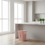 Kitchenmark Rose Pink Plastic Square Garbage Bin – 9.5 Litre