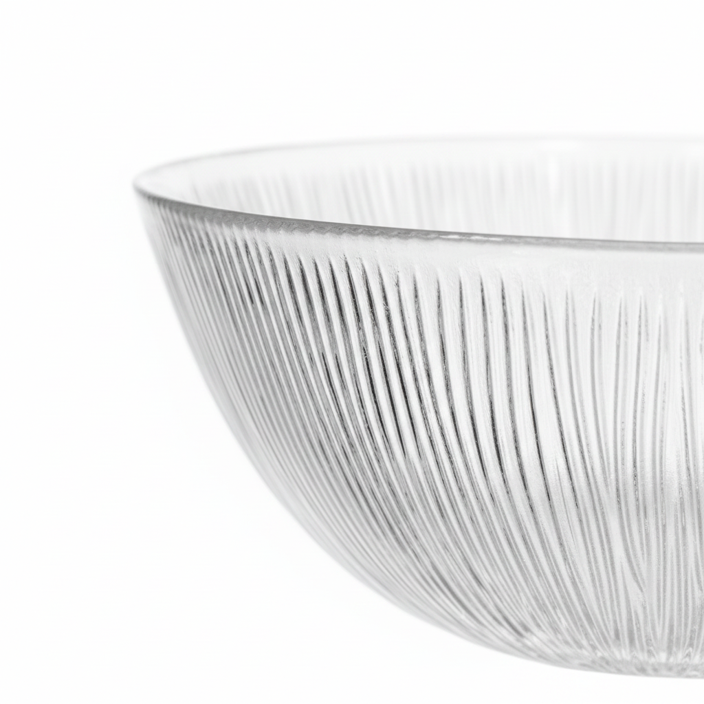 Noritazeh Ribbed Glass Bowl – 23cm