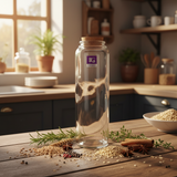 Pishgaman Glass Bottle with Natural Cork Lid | 22cm | Airtight Storage Jar