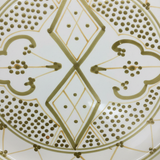Slama Cream & Olive Gold Ceramic Plate - 26cm