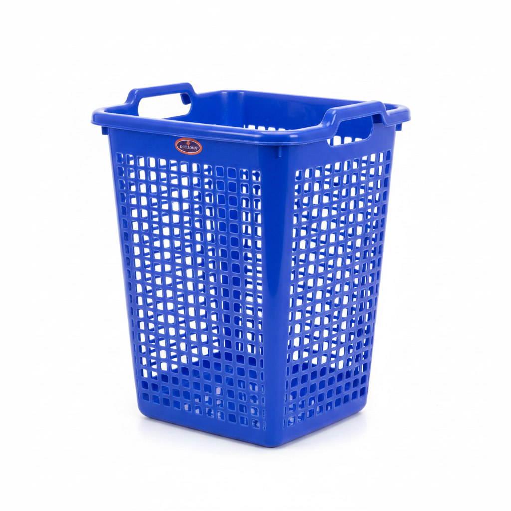 Exclusive Square Plastic Dustbin — 30 × 25 cm - Blue / Red / Green