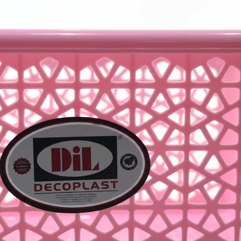 Decoplast Tulip Plastic Storage Basket – 52 × 42 × 22 cm