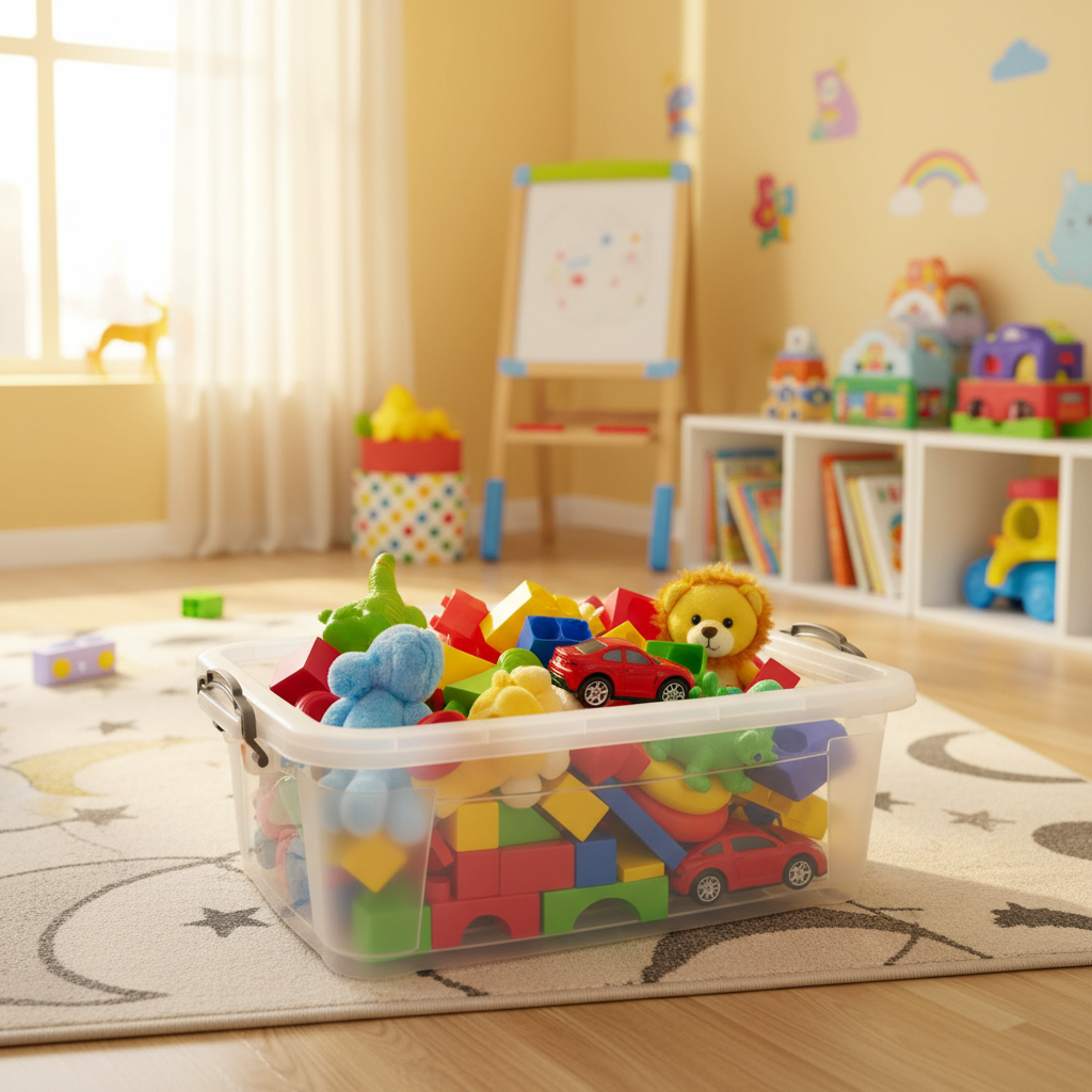Storage Box 30L with 6 Wheels | L63 × W40.5 × H21 cm