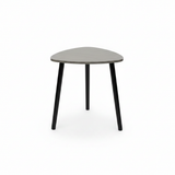 Grey & Black Triangular Side Table - 40×45 cm