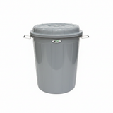 Esqube ECO Plastic Drum with Lid – 40 Litre -  Grey / Cream