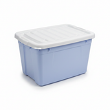 Esqube Plastic Storage Box with Lid & Handle – 25 Litre - Grey / Light Blue / Pink / Sage Green