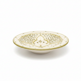 Slama Cream & Olive Gold Ceramic Soup Bowl - 23cm