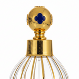 Mayflower Glass Perfume Bottle with Gold Metal Base — 200ml - Navy Blue / Red