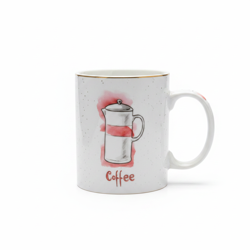 White Ceramic Coffee Mug - 350ml