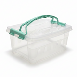 Polytime Rectangular Storage Box with Lid & Handle – 5 Ltr | 300×220×125 mm | Transparent