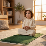 Green Kids Velvet Prayer Mat - 65×35cm