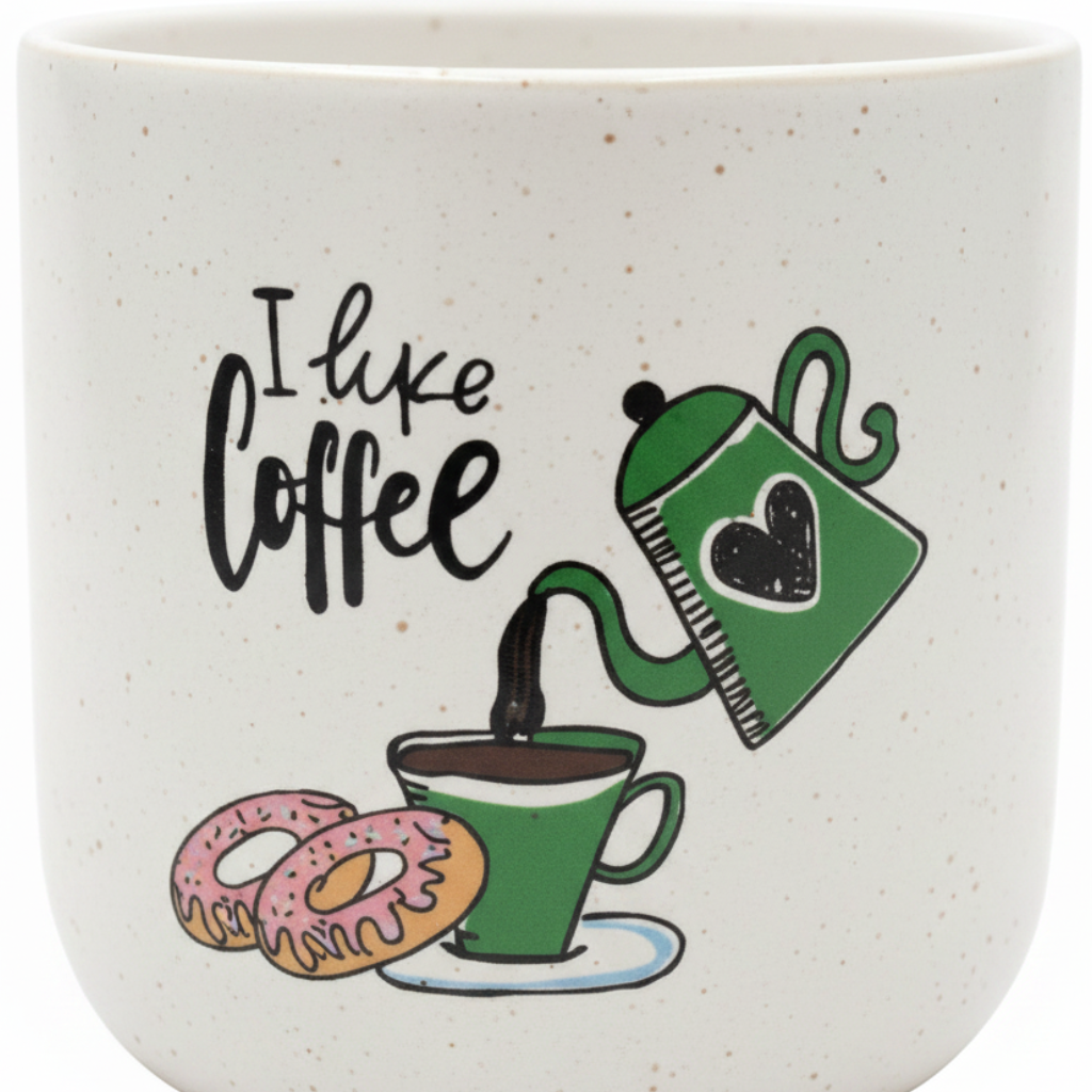 White "I Like Coffee" Ceramic Mug – 300ml