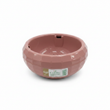 Karasu Geometric Plastic Planter Bowl - 0.7L - Rose / Grey