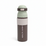 SBC Dark Brown & Sage Green Metal Water Bottle – 700ml