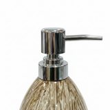 Golden Brushstroke Ceramic & Plastic Liquid Soap Dispenser – 400ml