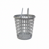 Sarvah Grey Plastic Laundry Basket with Handles - 45×42 cm