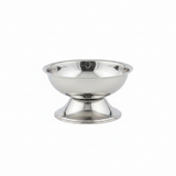 Silver Stainless Steel Ice Cream Cup with Pedestal Base – 10×5 cm