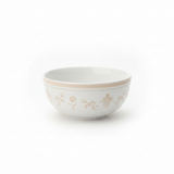 Luhpar White & Gold Embossed Floral Round Ceramic Bowl - 5.5 Inch