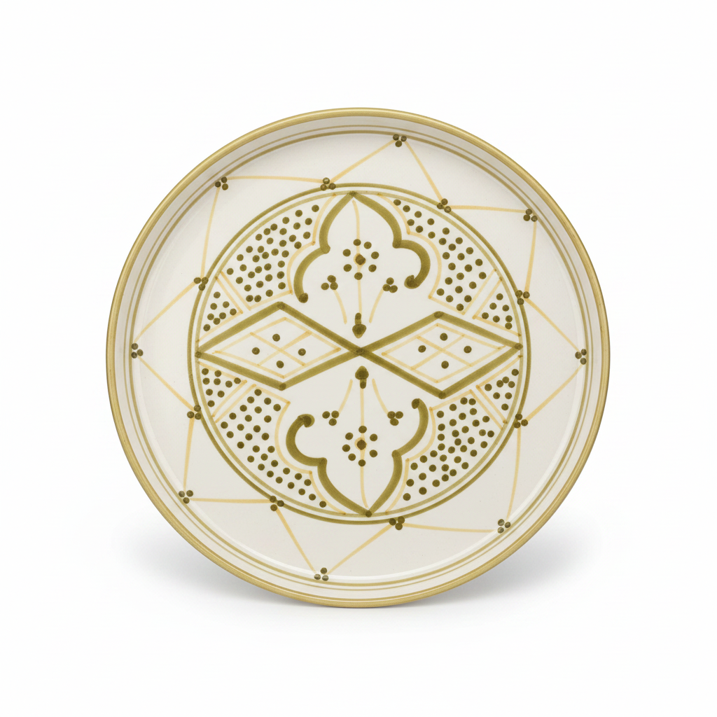 Slama & Olive Gold Ceramic Plate - 26cm