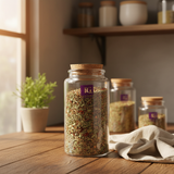 Pishgaman Glass Jar with Cork Lid | 15cm |