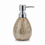 Golden Brushstroke Ceramic & Plastic Liquid Soap Dispenser – 400ml