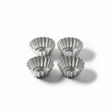 AFCO Mini Cake Moulds – Set of 4 – 7cm Fluted Tart Tins