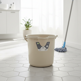 Polytime Purgat Plastic Cleaning Bucket -  14 Litre - Off White/ Beige / White