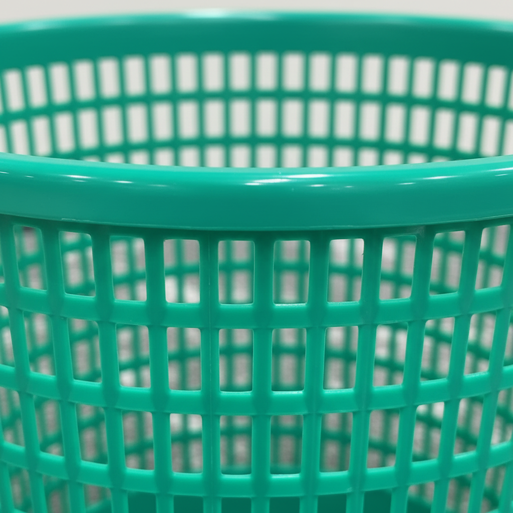 Family Round Plastic Dust Bin — 30×28 cm -  Blue / Green / Orange