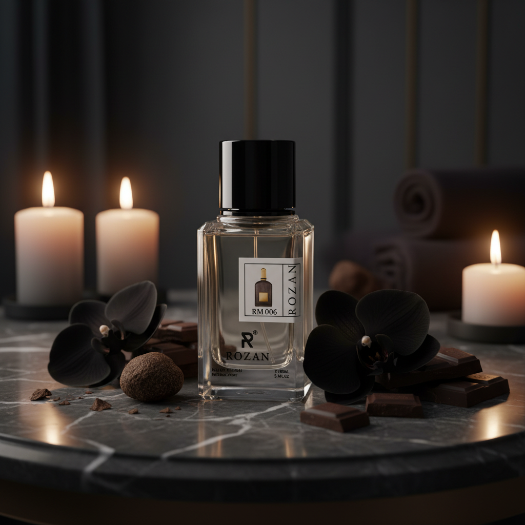 Rozan RM 006 Eau de Parfum 100ml – Unisex Luxury Fragrance | Black Orchid, Truffle & Dark Chocolate | Natural Spray | Inspired Version |