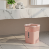 Kitchenmark Rose Pink Plastic Square Garbage Bin – 9.5 Litre