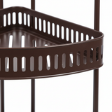 Dark Bronze Metal 3-Tier Corner Rack - 55×25×30cm