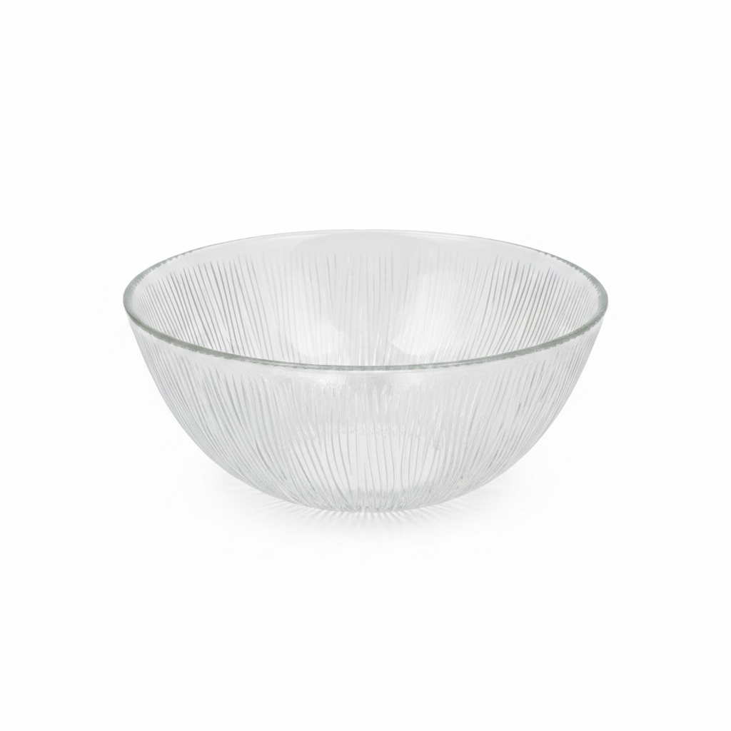 Noritazeh Ribbed Glass Bowl – 23cm