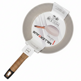 Millermaus Forged Aluminium Non-Stick Fry Pan 26cm | Cream Stone Finish with Wooden Handle