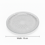 Noritazeh Ribbed Glass Dessert Plate 19cm