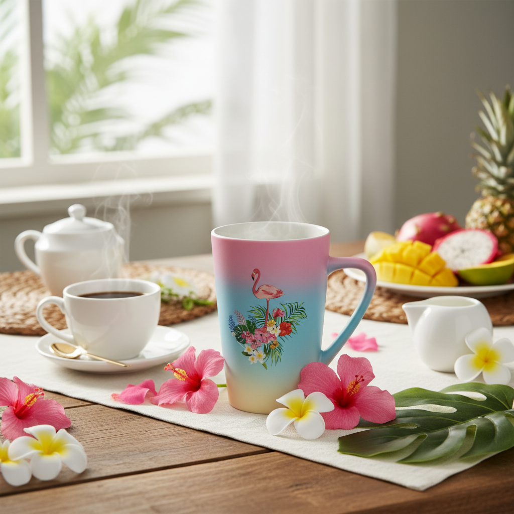 Flamingo Tropical Ceramic Mug - 400ml