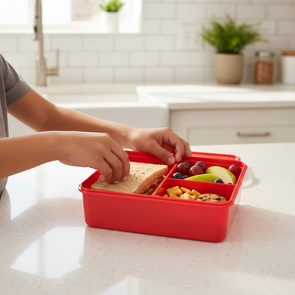 Spider-Man Red Plastic Kids Lunch Box - 20×14 cm