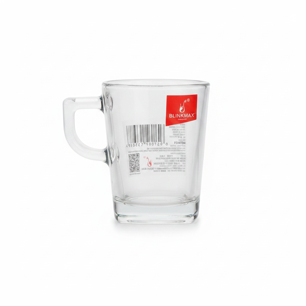 Blinkmax Clear Glass Short Mug – 80ml