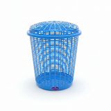 Exclusive Plastic Laundry Basket with Lid - 50 × 38 cm - Beige / Blue / Pink