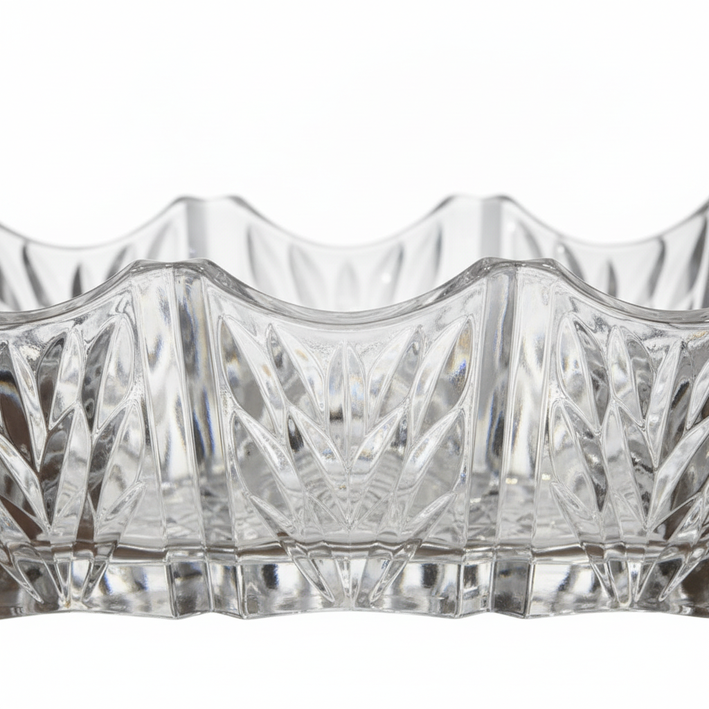 Glass Crystal Cutlery Holder - 24×8 cm