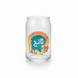 كوب زجاجي بغطاء 400 مل
