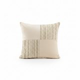 Evlen White Soft Patchwork Cushion - 40×40 cm
