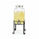 Orchid 4L Glass Beverage Dispenser with Metal Stand