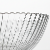 Neo Alpha Clear Ribbed Glass Bowl – 16.5cm